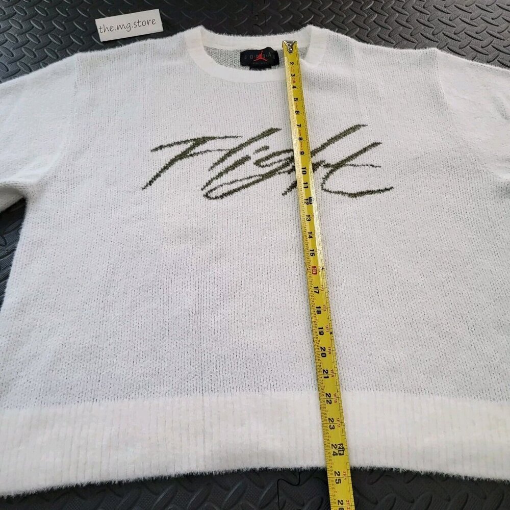 Jordan Flight Heritage Crew Sweater White Men's Size Large FD7389 133 NWT - Picture 5 of 6